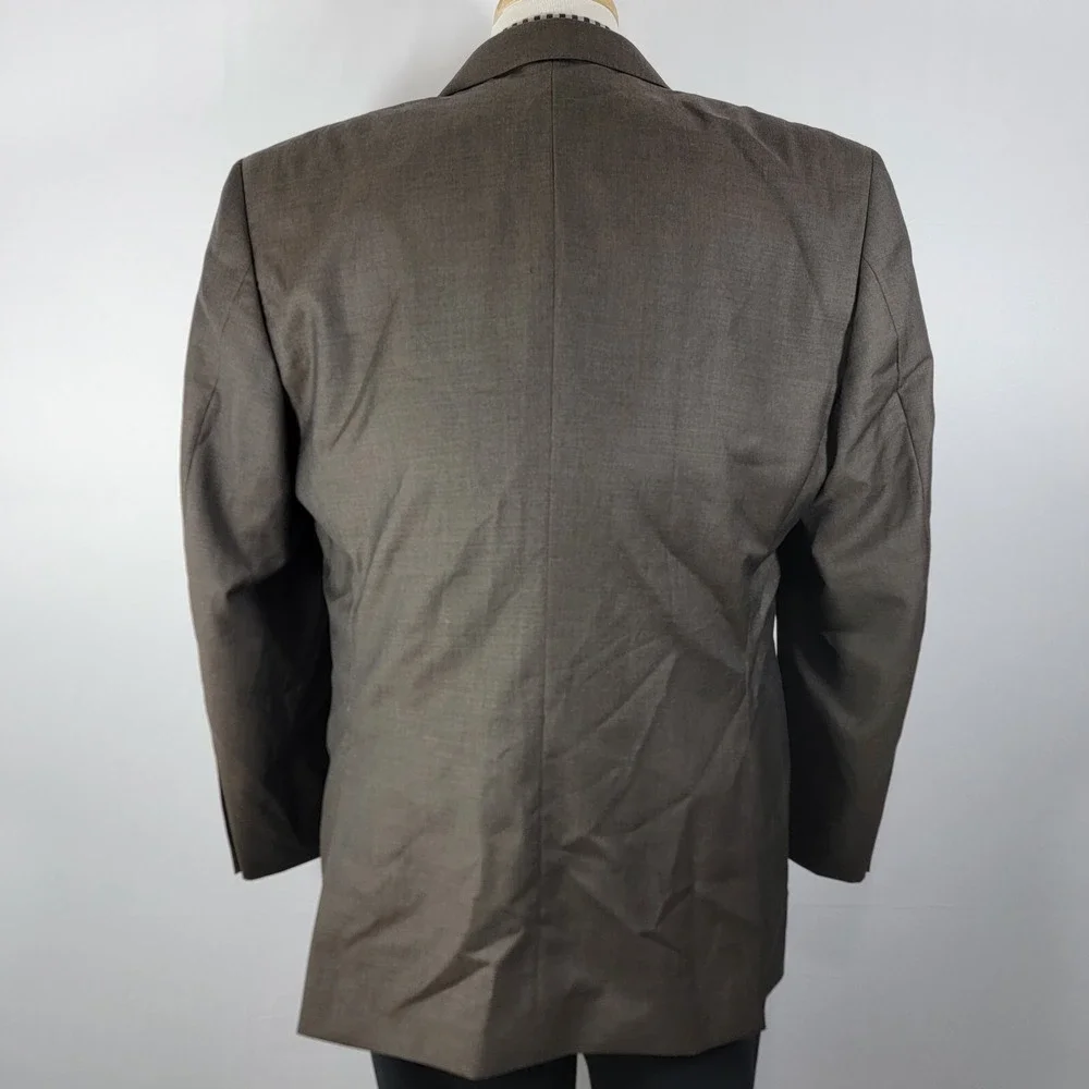 JOS A BANK Chester Men's Sport Coat Blazer Two Button Brown Herringbone Wool 43R